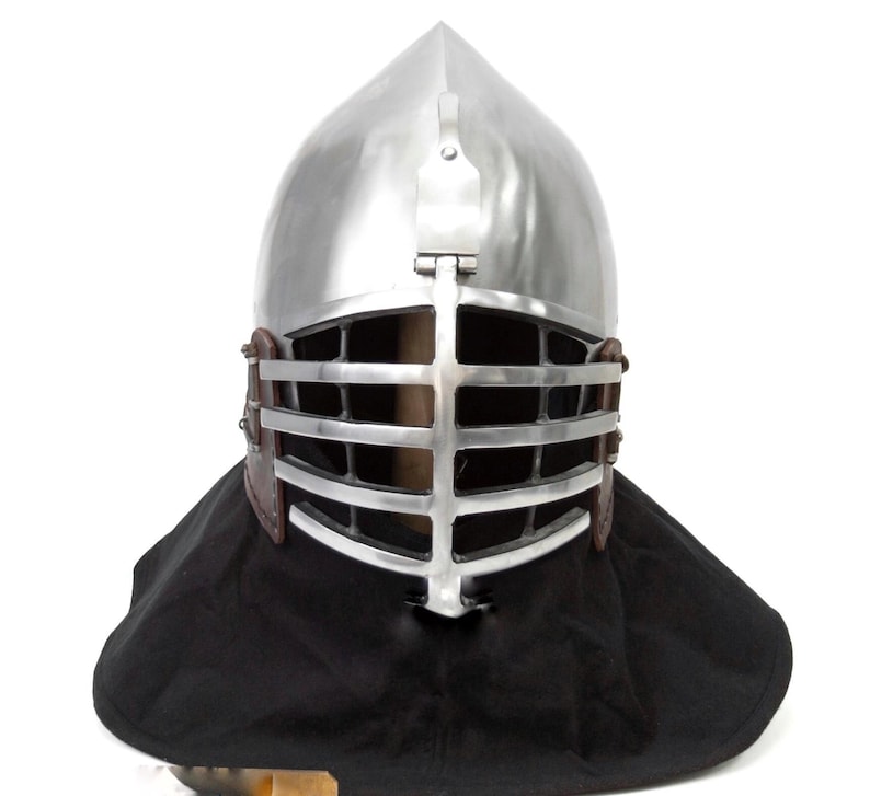 Grill Bascinet Helmet — Buhurt Style Knight view 8