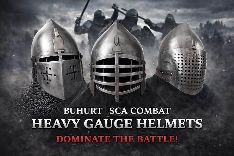 Grill Bascinet Helmet — Buhurt Style Knight view 10