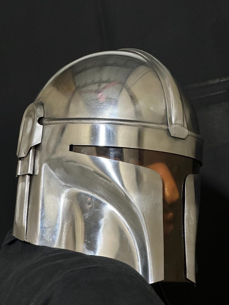 Mandalorian Bounty Hunter Helmet — Steel view 5