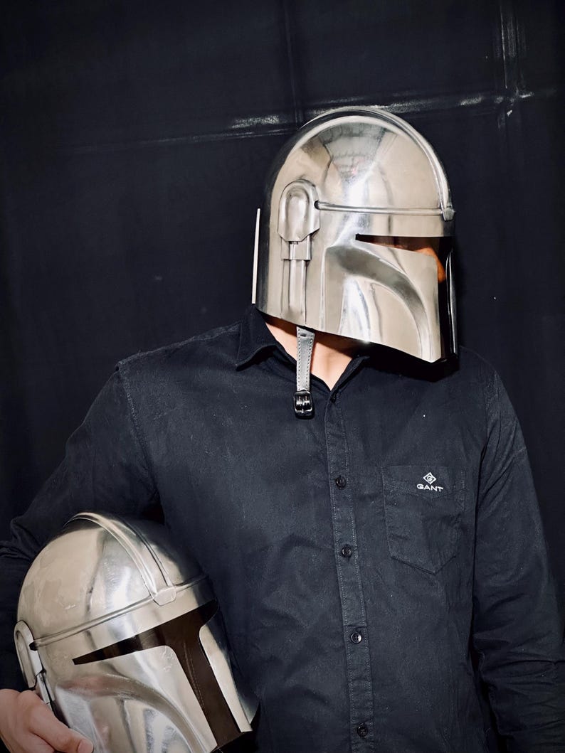 Mandalorian Bounty Hunter Helmet — Steel view 11