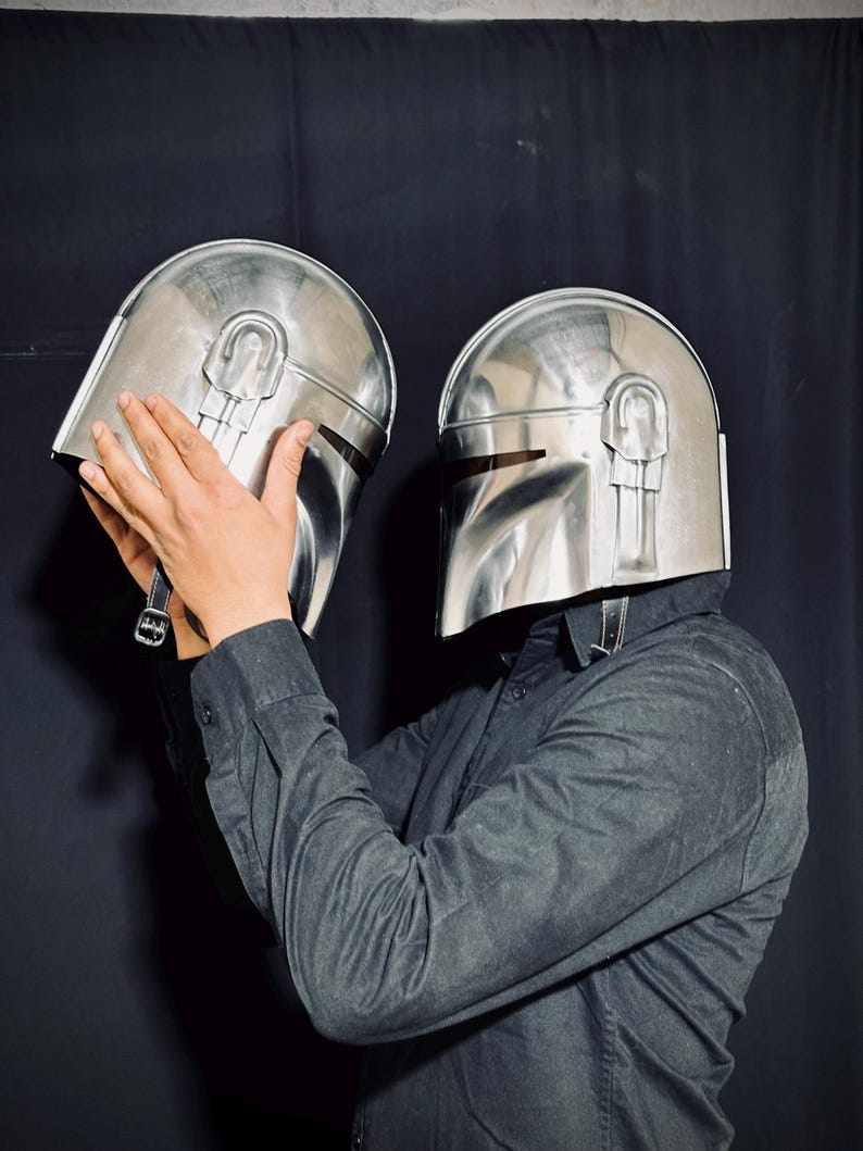 Mandalorian Bounty Hunter Helmet — Steel view 12