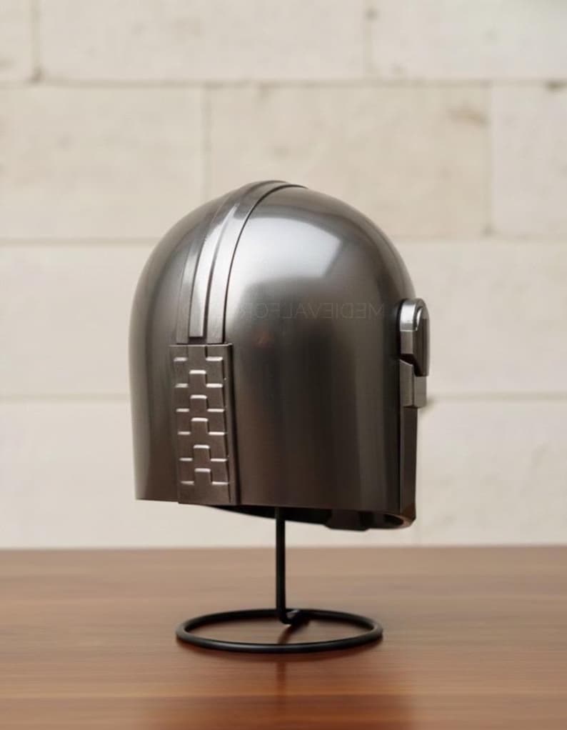 Mandalorian Style Beskar Helmet — Sci-Fi Display view 5