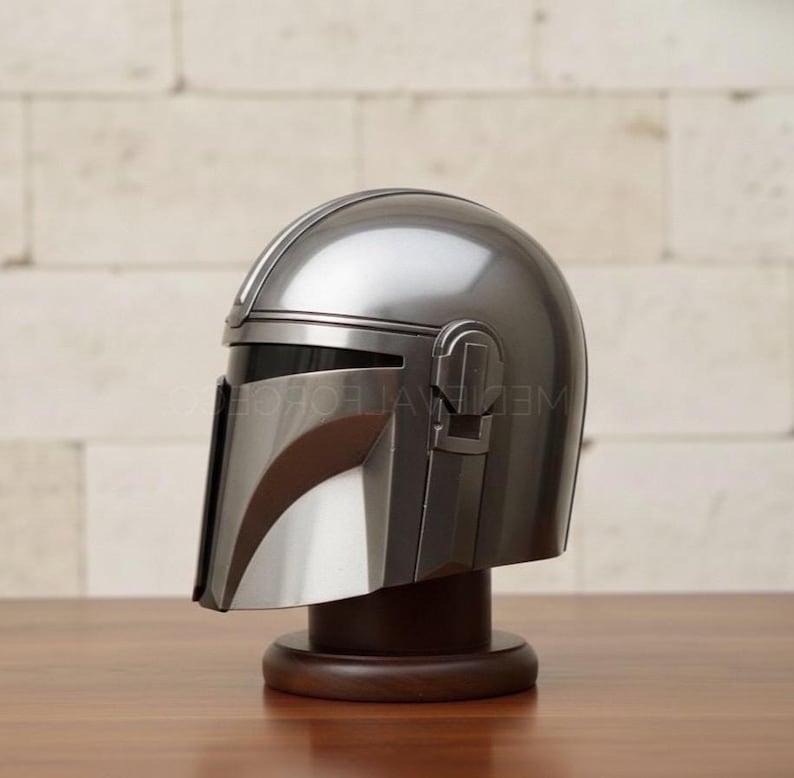 Mandalorian Style Beskar Helmet — Sci-Fi Display view 6