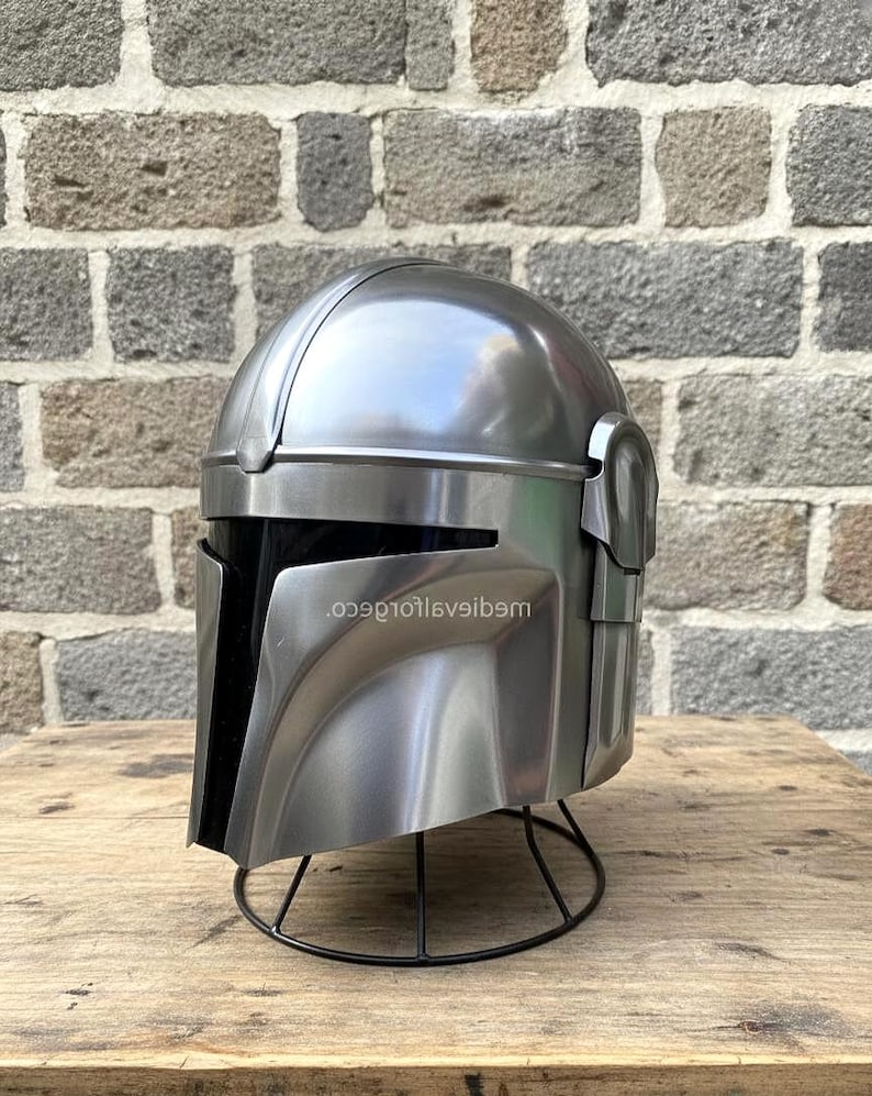Mandalorian Hunter Helmet Visor — Wearable Steel Prop view 2