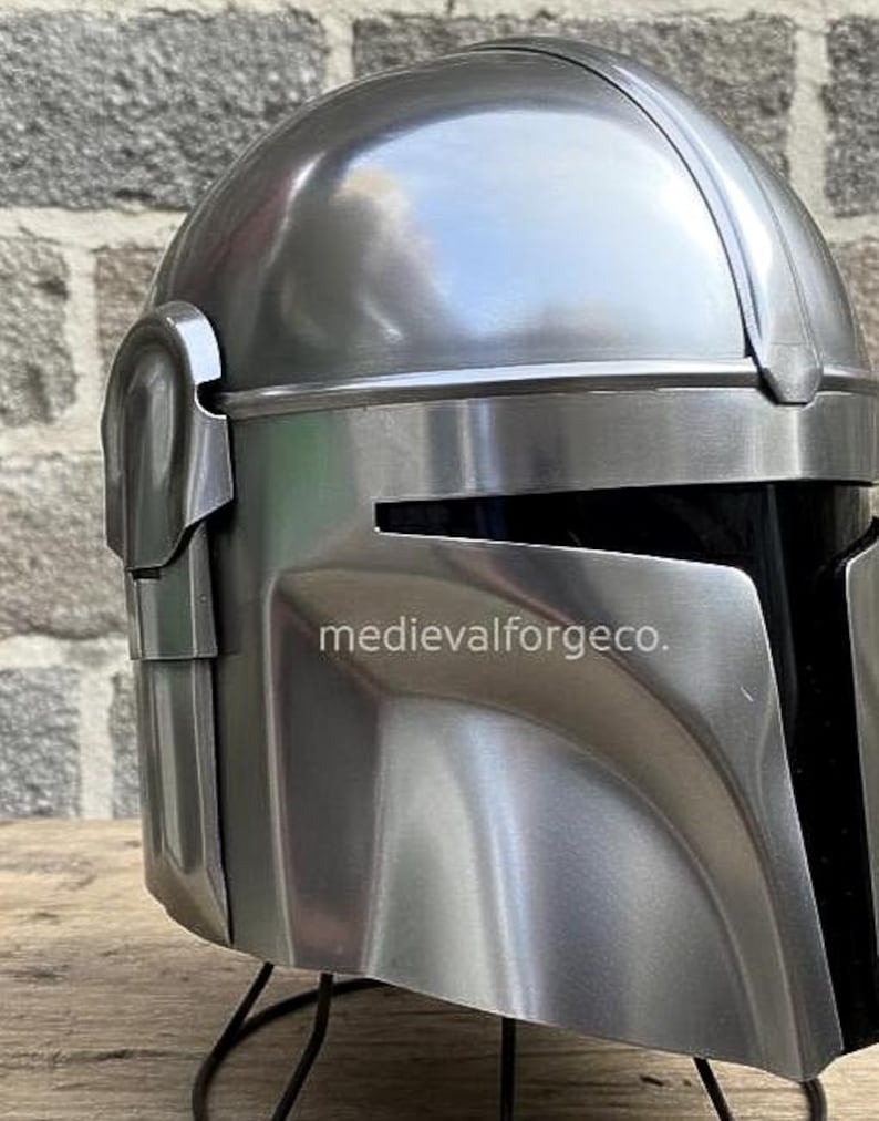 Mandalorian Hunter Helmet Visor — Wearable Steel Prop view 4