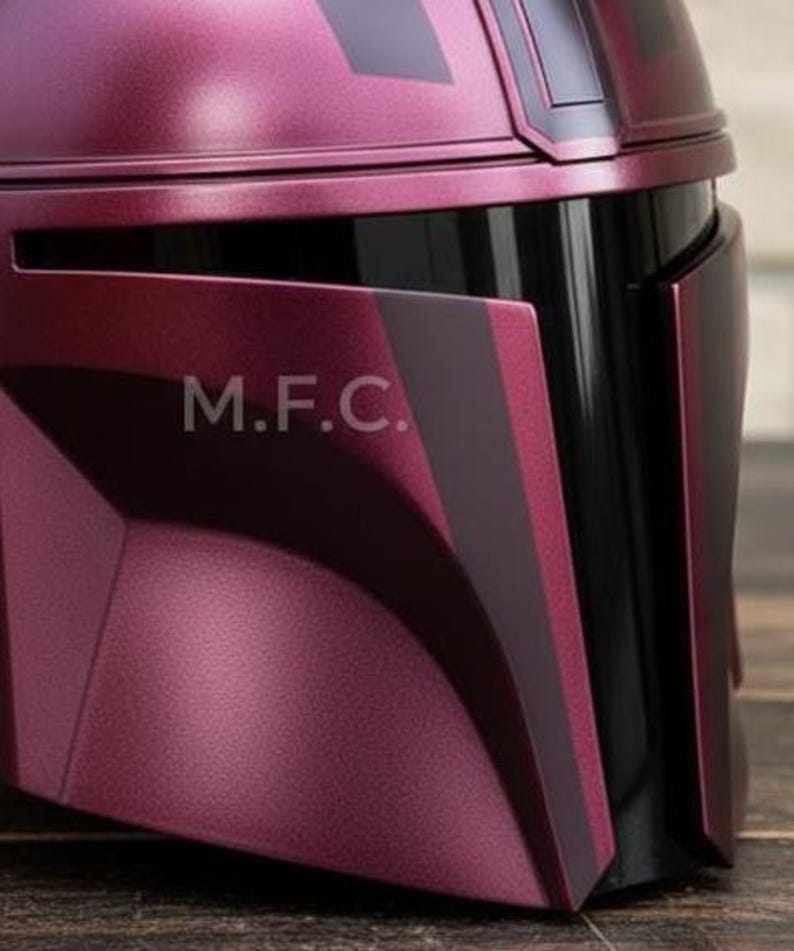 Mandalorian Custom Red Beskar Helmet — Cosplay Armor view 6