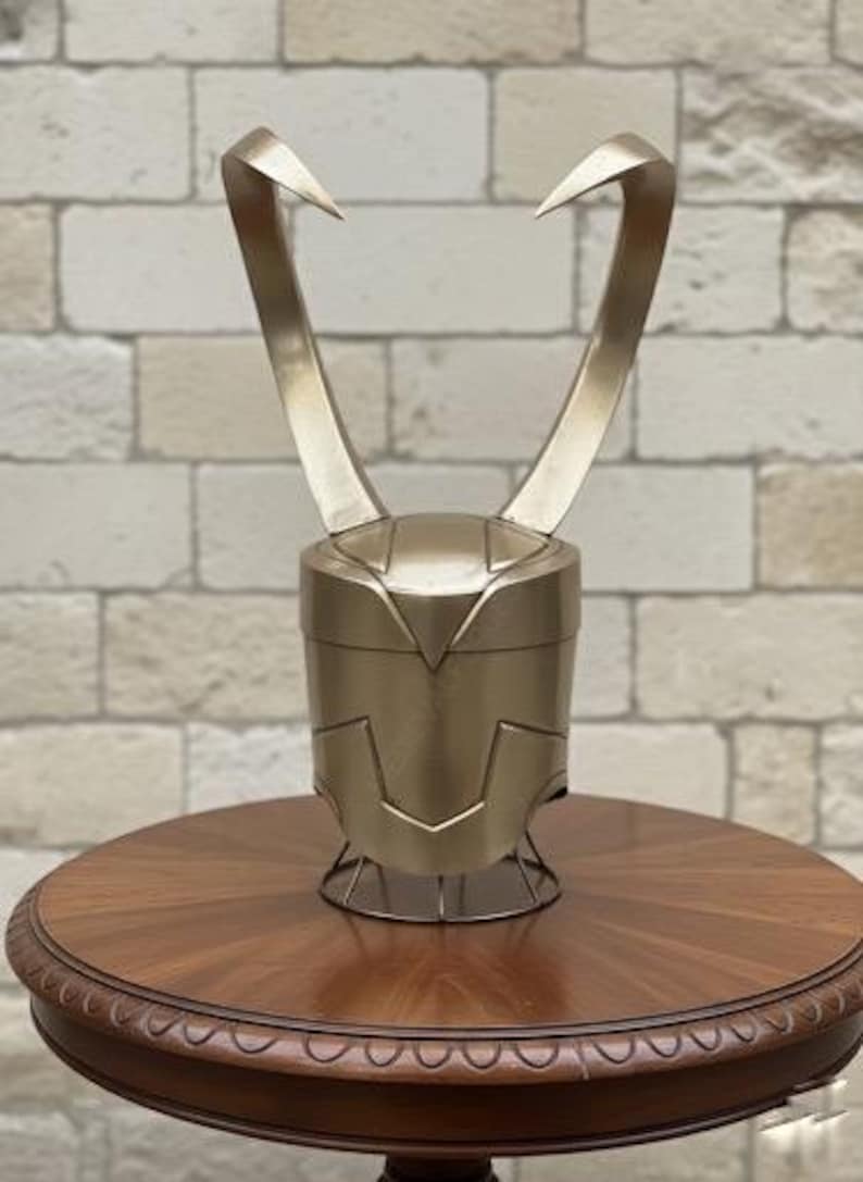 Horned Loki Inspired Helmet — Metal and Brass Fantasy view 5