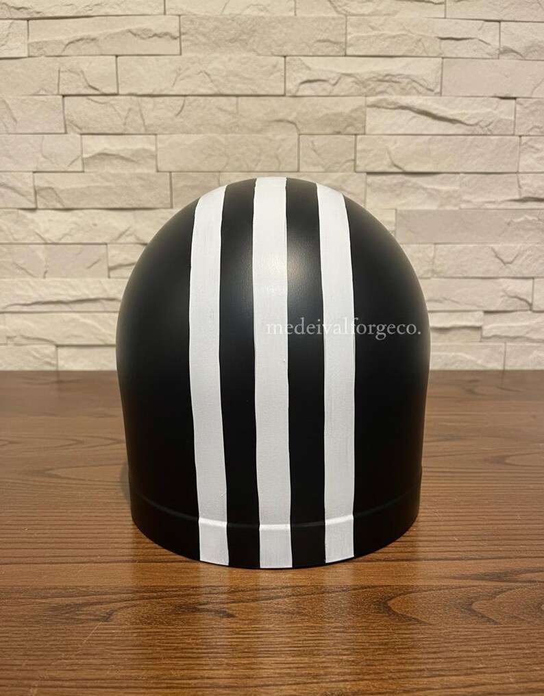 Black Crusader Stripe Helmet — Gothic Knight view 4
