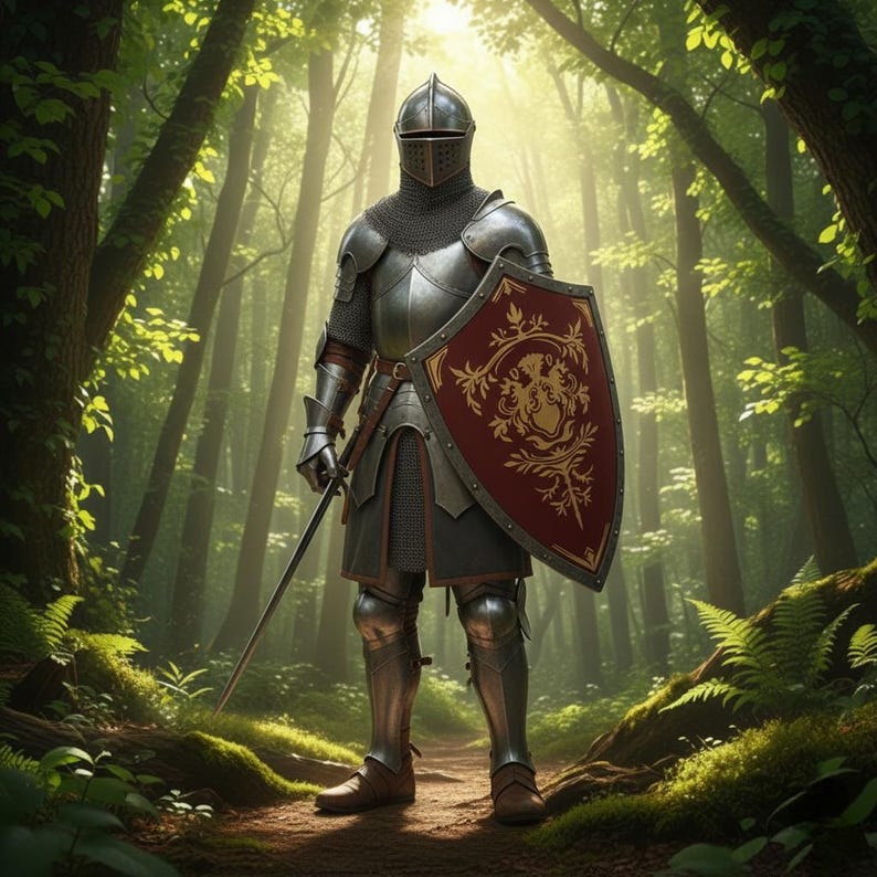 Handcrafted Crusader Knight Heater Shield with Lion Emblem view 7