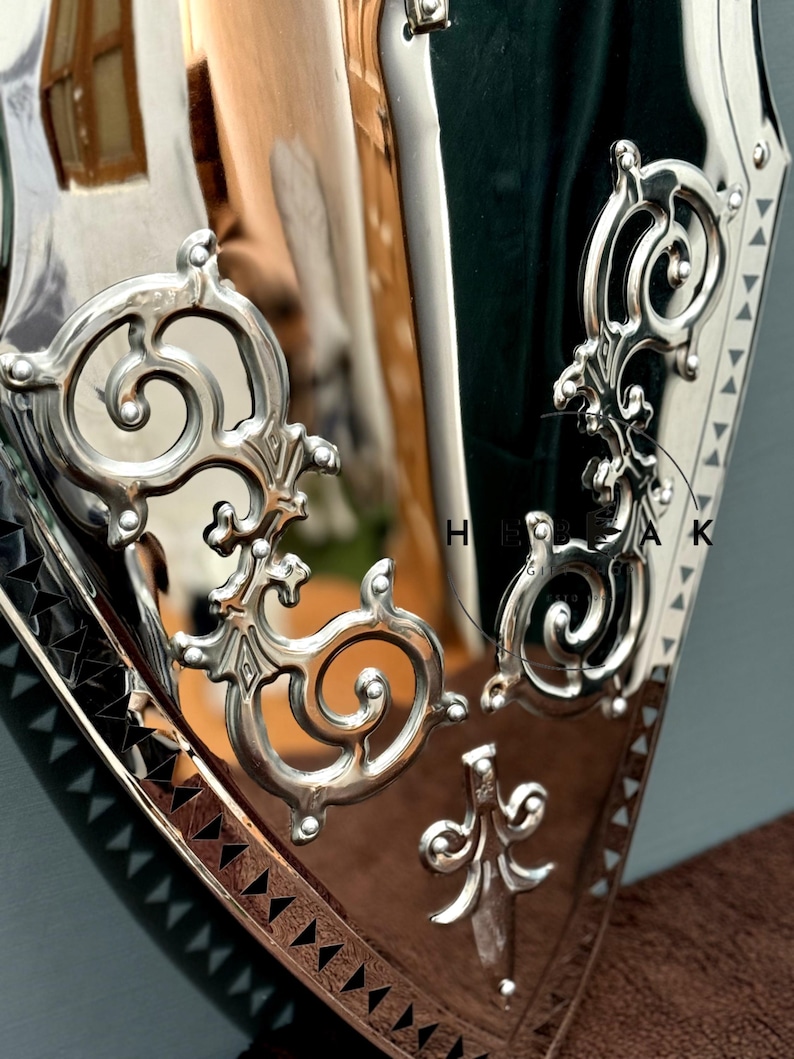 Medieval Knight Stainless Steel Shield with Templar Wall Décor view 5