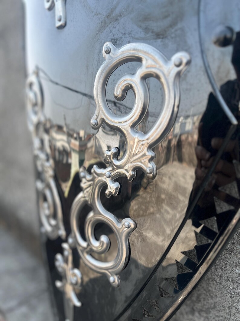 Templar Knight Stainless Steel Shield with LARP Cosplay Décor view 5