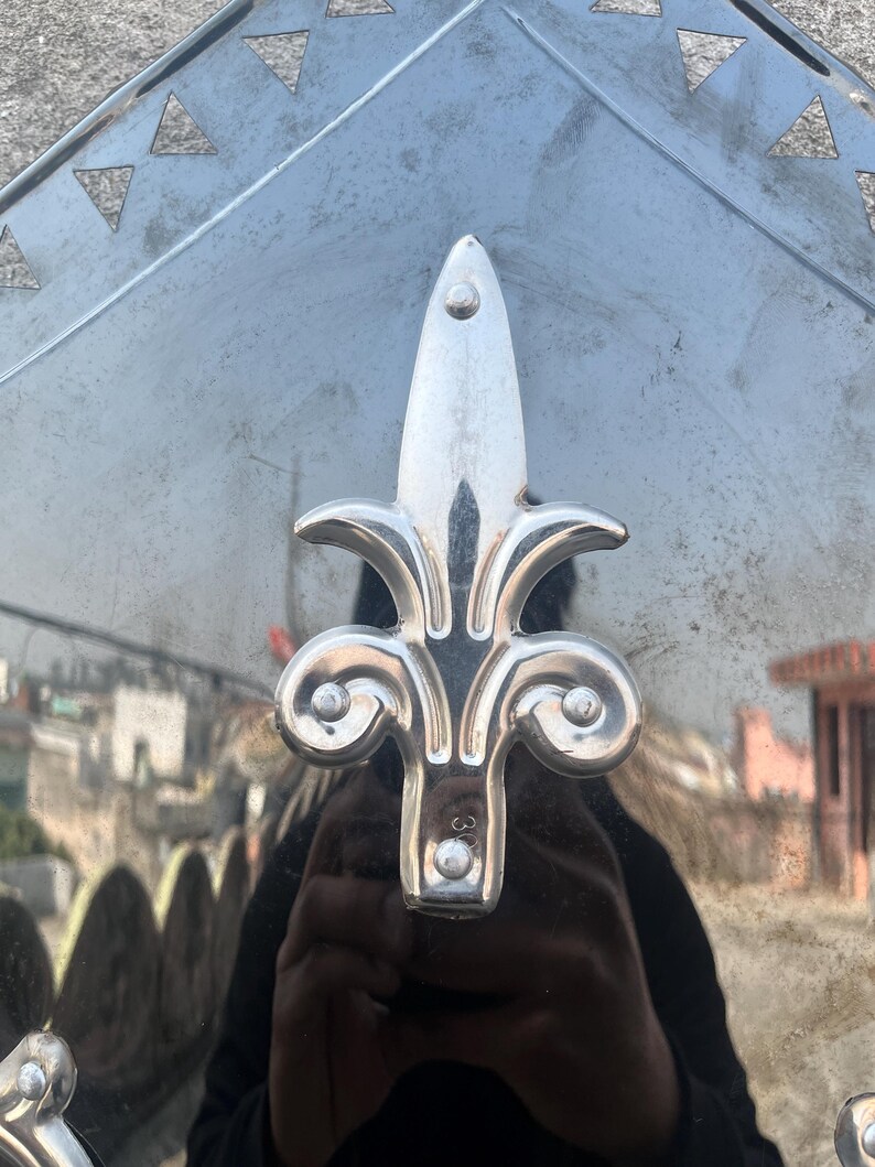 Templar Knight Stainless Steel Shield with LARP Cosplay Décor view 6
