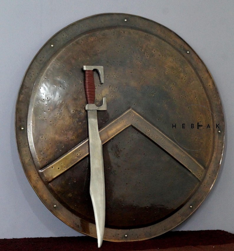 30 Inch Spartan Style Decorative Shield with King Leonidas Inspired view 2