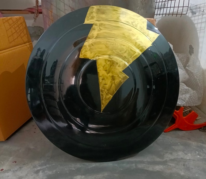 Medieval Black Adam Shield Replica with Metal Cosplay Prop view 2