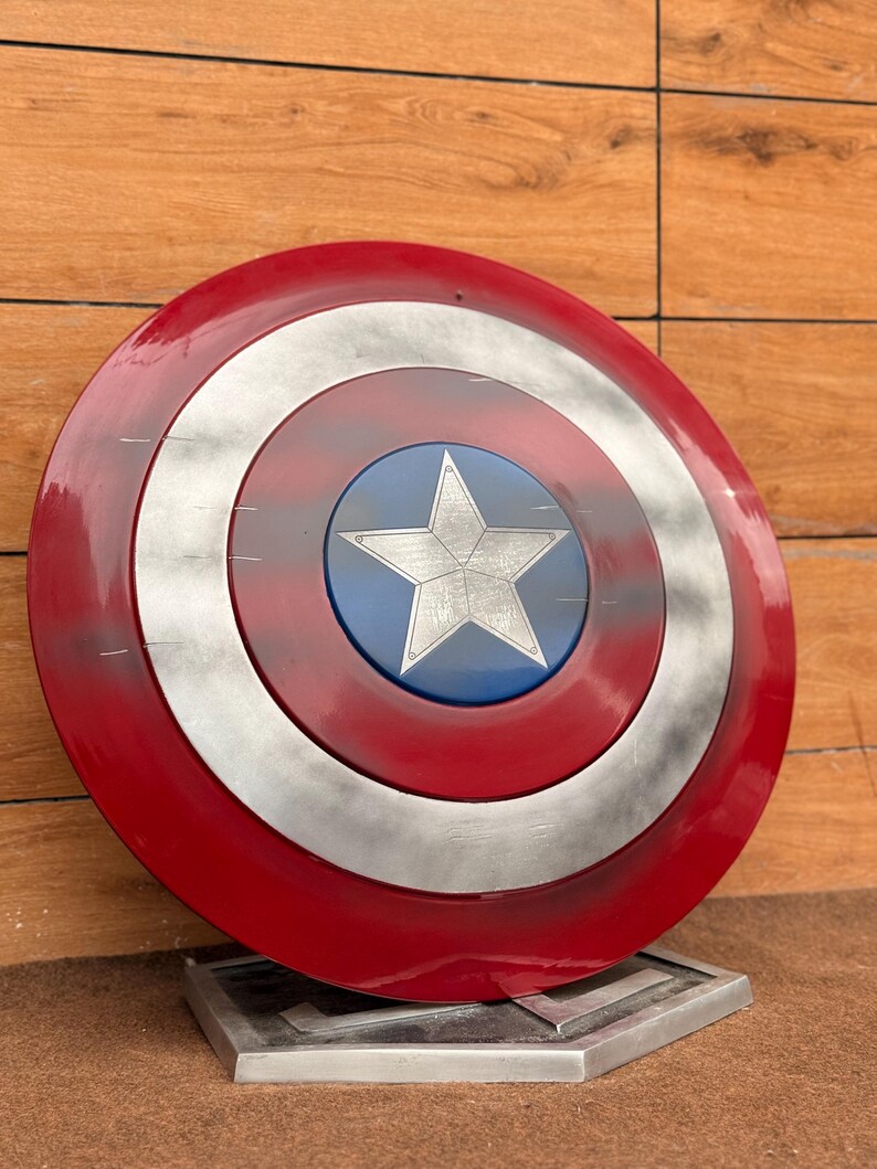 Damage Captain America Shield with Steel Steve Rogers view 4