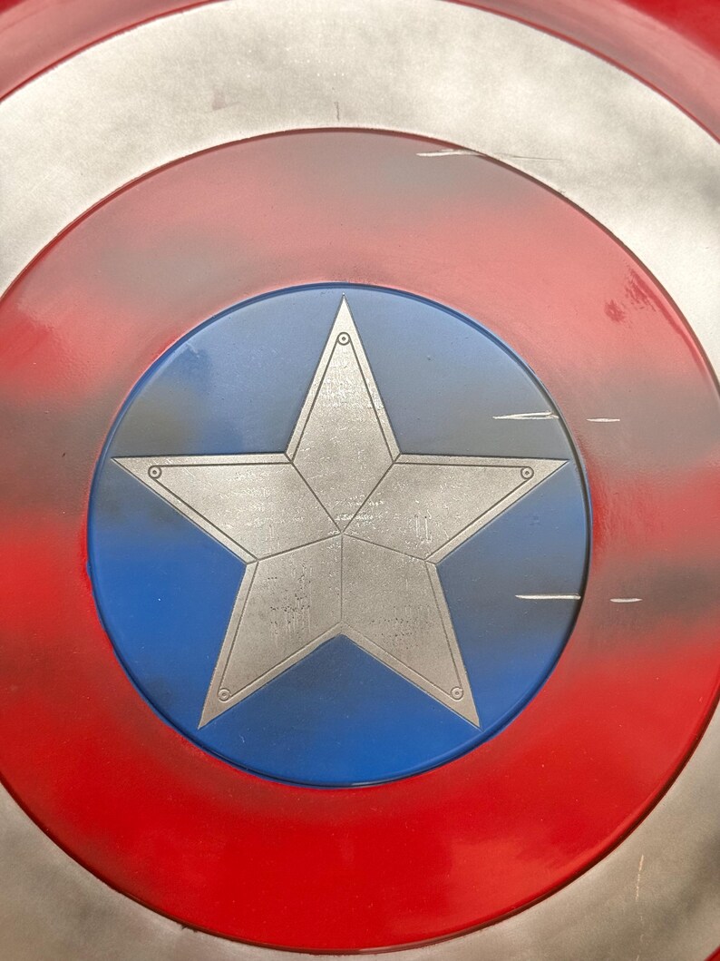 Damage Captain America Shield with Steel Steve Rogers view 7