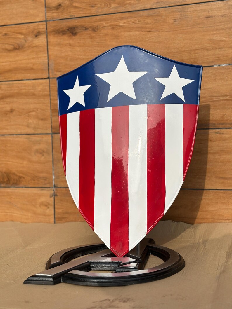Steel Captain America Shield with First Avenger, Steve Rogers, 24 Inch view 4