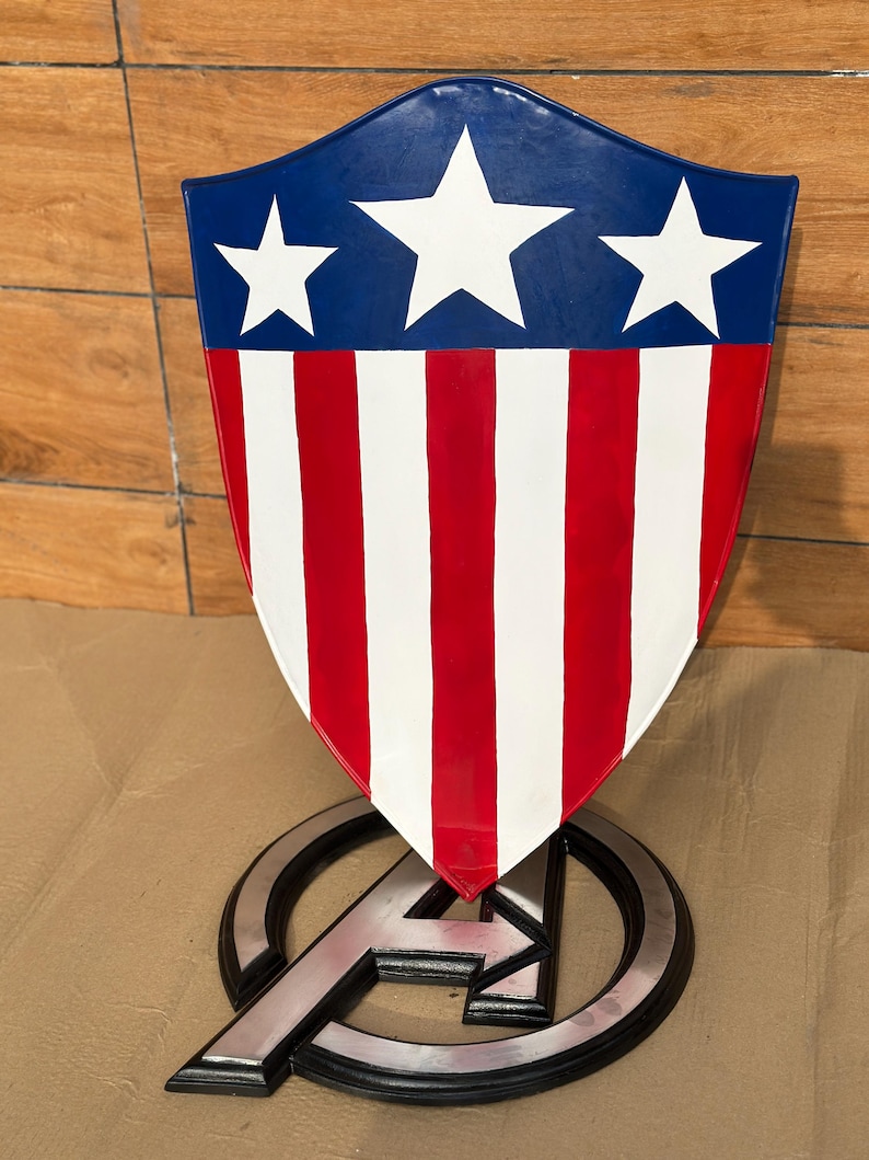 Steel Captain America Shield with First Avenger, Steve Rogers, 24 Inch view 7