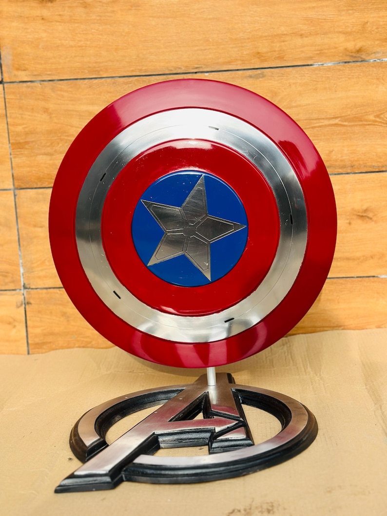 Steel Captain America Shield with Steve Rogers view 7