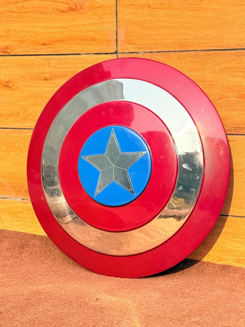 Steel Captain America Shield with Winter Soldier view 3