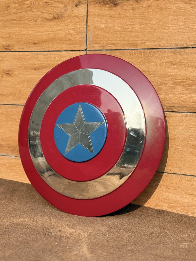 Steel Captain America Shield with Winter Soldier view 4