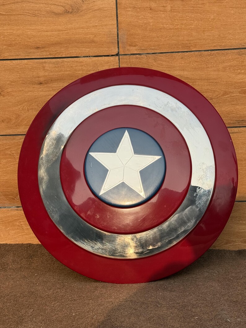 Steel Captain America Shield with Winter Soldier view 5