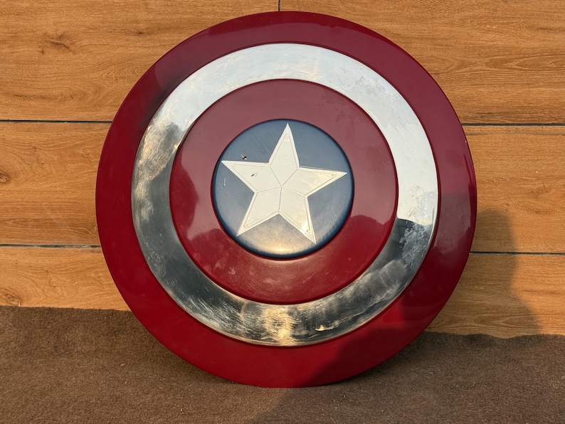 Steel Captain America Shield with Winter Soldier view 8