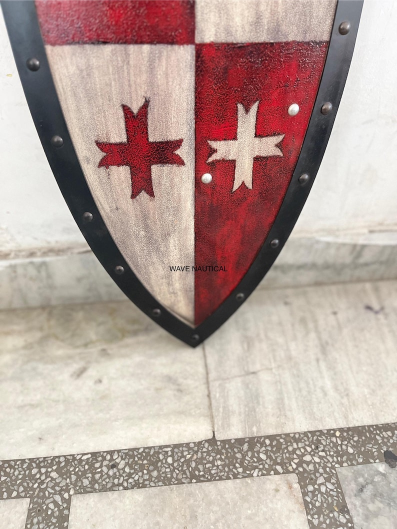 Medieval Viking Wooden Round Shield with Display Variant view 4