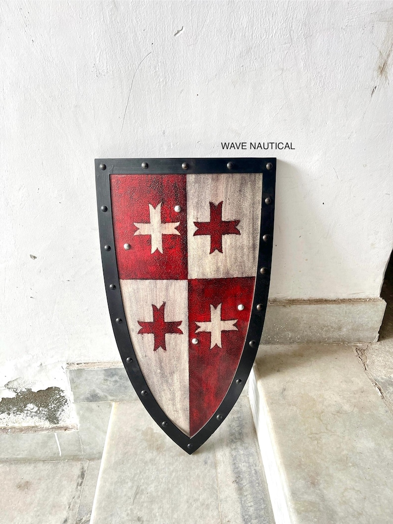 Medieval Viking Wooden Round Shield with Display Variant view 7