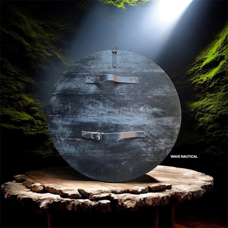 Medieval Viking Wooden Round Shield with Classic Norse view 2