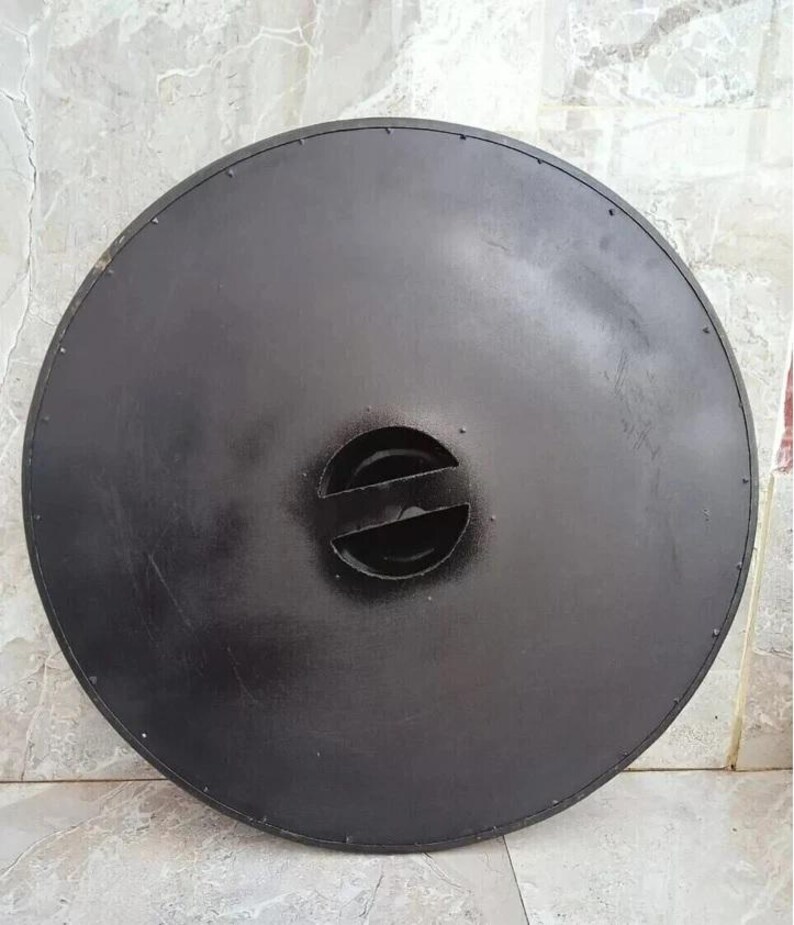 Viking Valhalla Raven Wooden Shield with Medieval Battle Ready view 6