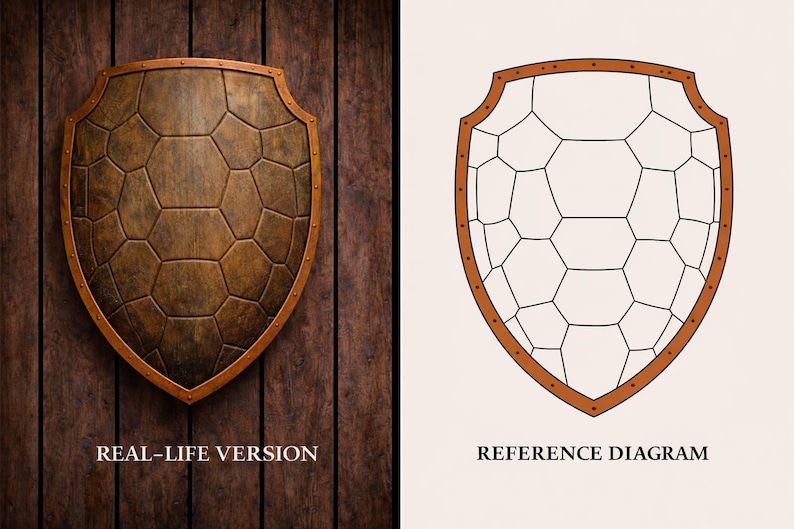 Custom Wooden Shield with Made to Order view 3