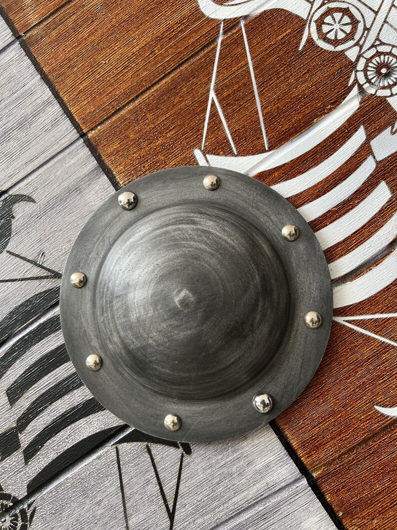 Viking Wooden Dragon Shield with Battle Shield with Steel Boss view 3