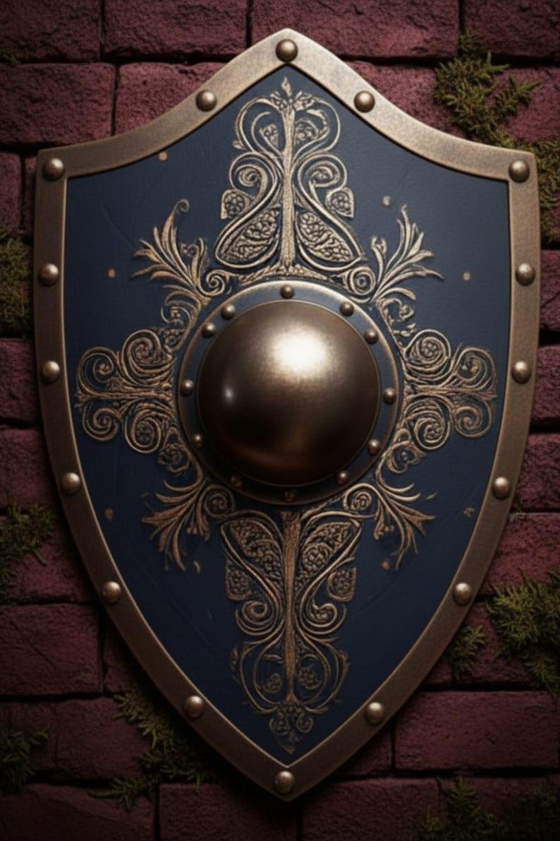 Knight Shield 28 Inch with Medieval Wall Décor view 3