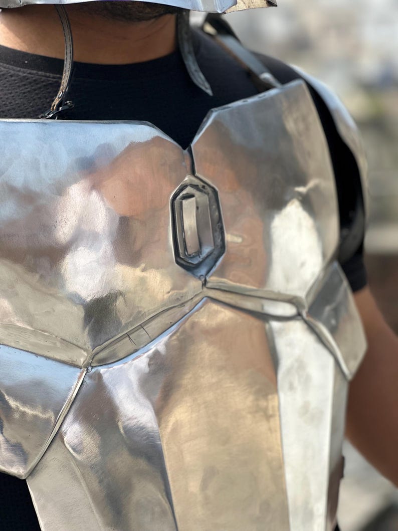 Mandalorian Inspired Beskar Armor Set for Sci-Fi Warrior LARP view 7