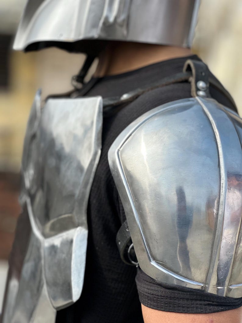 Mandalorian Inspired Beskar Armor Set for Sci-Fi Warrior LARP view 12