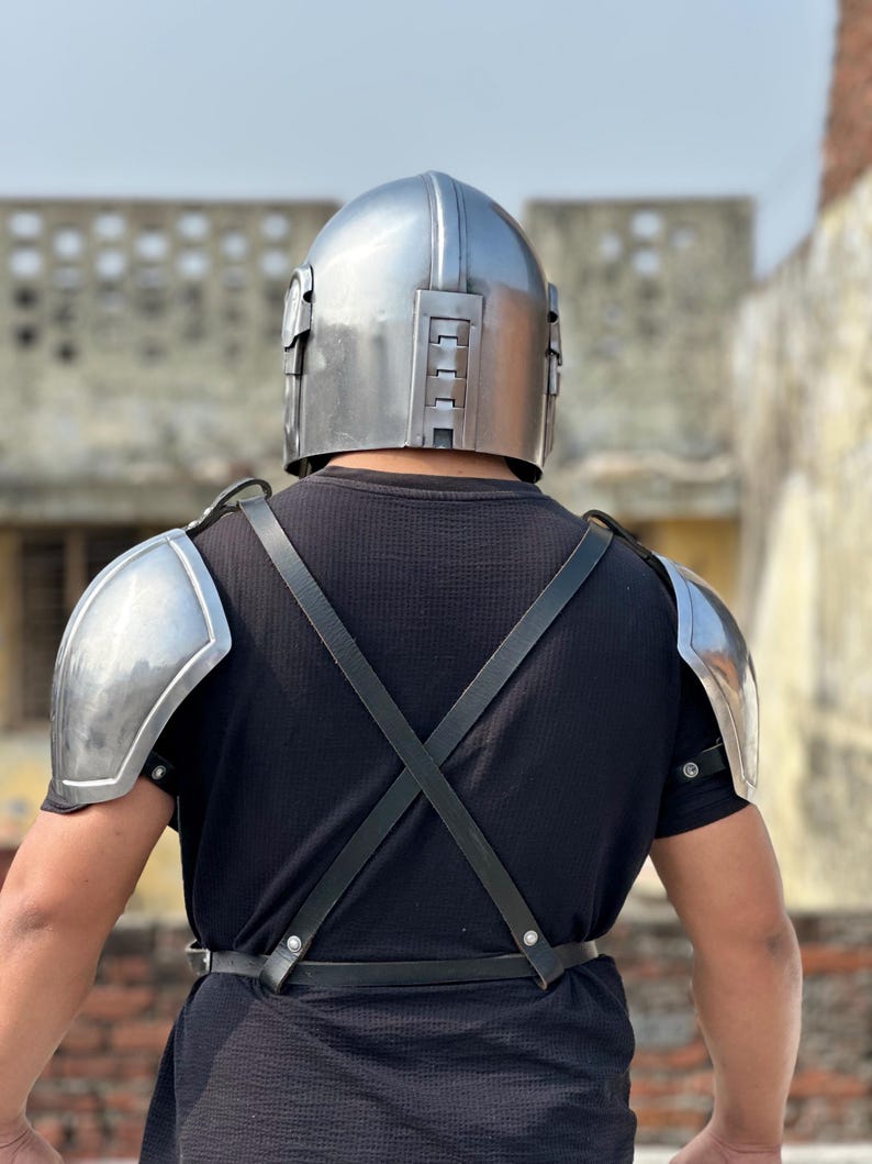 Mandalorian Inspired Beskar Armor Set for Sci-Fi Warrior LARP view 13