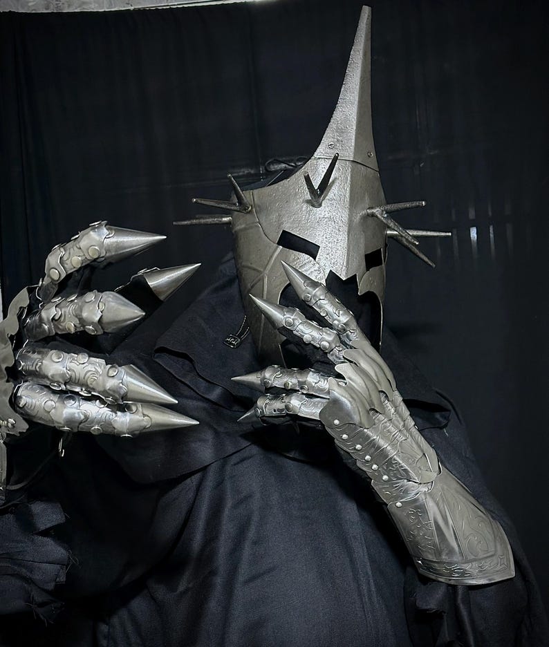Medieval Handmade Nazgul Armor with Gothic Horror Wearable Cosplay view 7