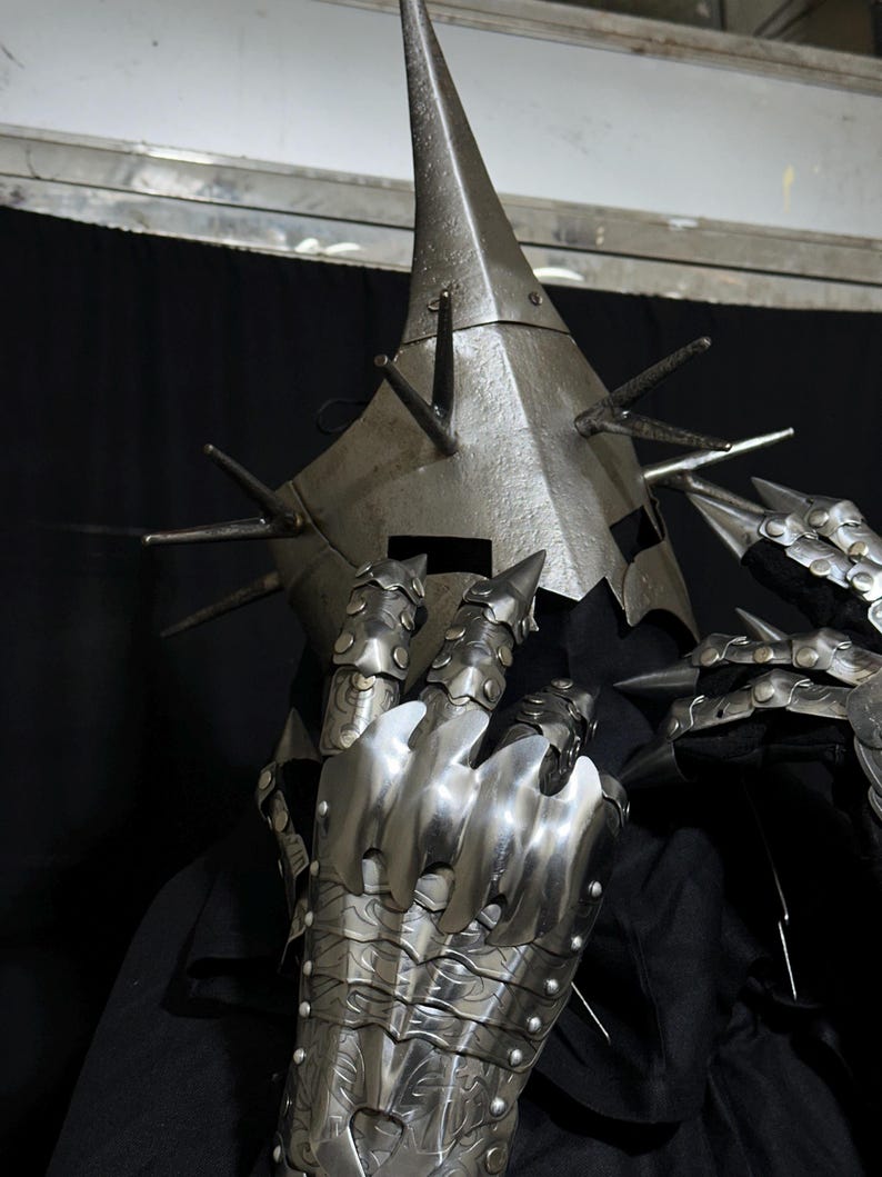 Medieval Handmade Nazgul Armor with Gothic Horror Wearable Cosplay view 10