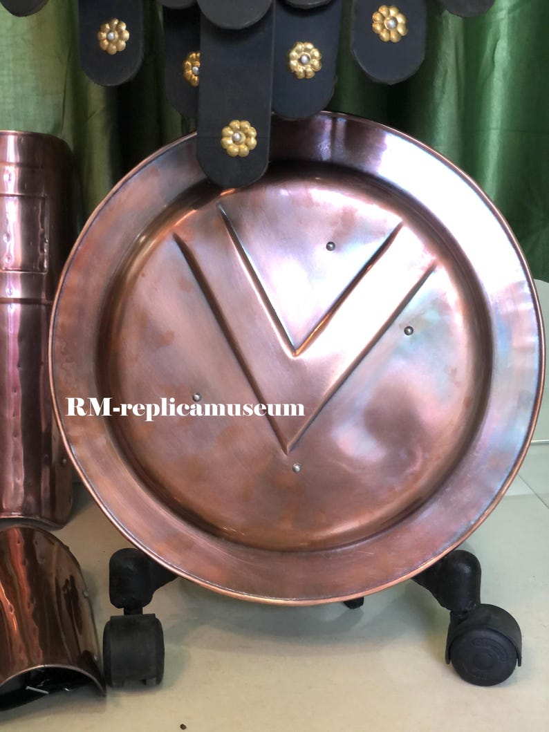 Medieval Copper Muscle Armor with 300 Spartan Full Set and Helmet view 4