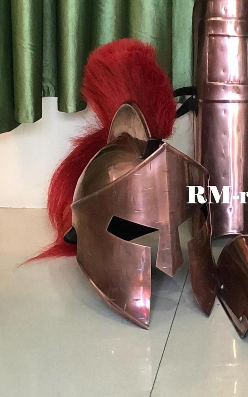 Medieval Copper Muscle Armor with 300 Spartan Full Set and Helmet view 8