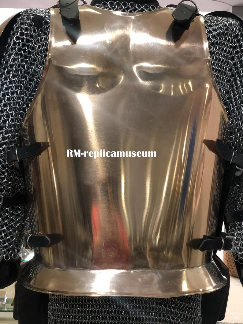Roman Muscle Body Armor Set with Corinthian Helmet and Full Cuirass for LARP view 4