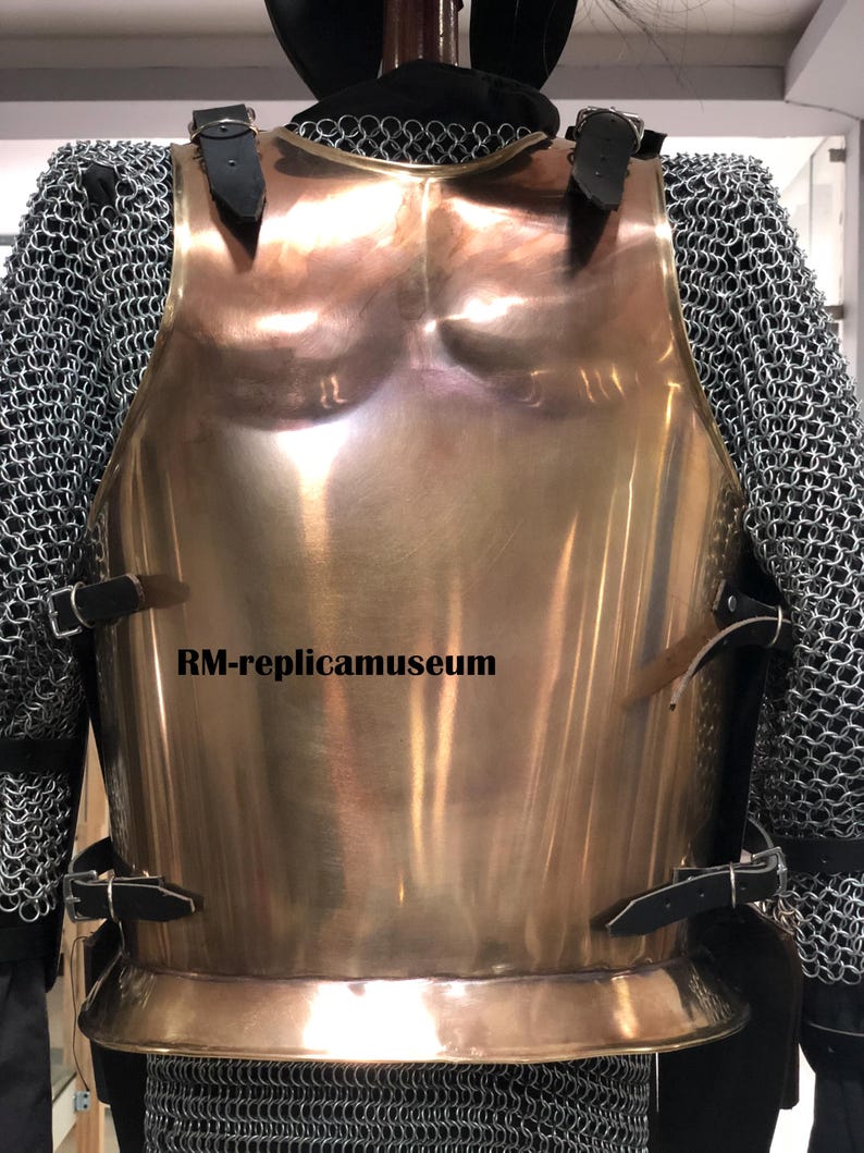 Medieval Roman Greek Muscle Armor with Complete Steel Set and Spartan Helmet view 5
