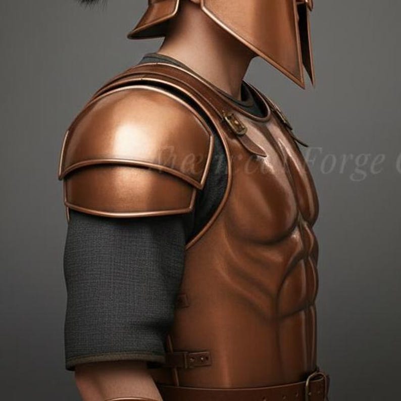 Handcrafted Greek Corinthian Armor Set with Bronze Finish and Adjustable Fit view 5