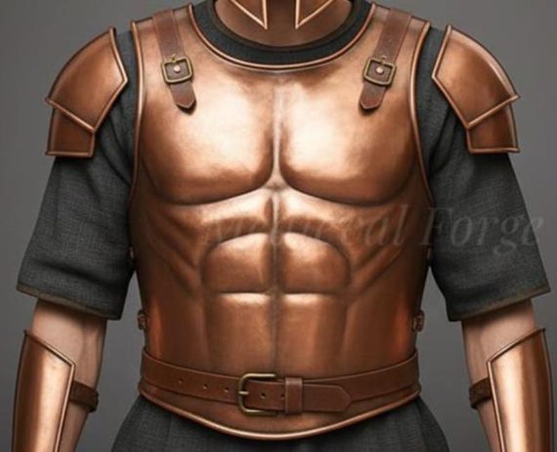 Handcrafted Greek Corinthian Armor Set with Bronze Finish and Adjustable Fit view 7