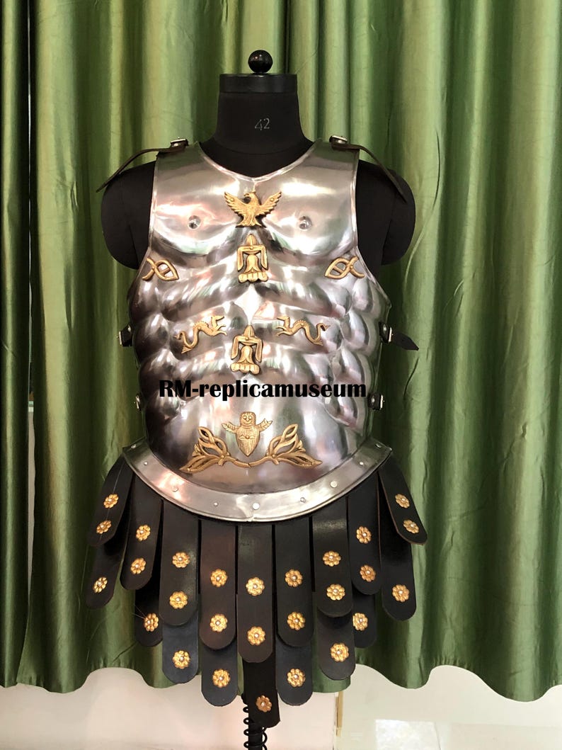 Greek Roman Muscle Armor Cuirass with Full Greco-Roman LARP Set view 2