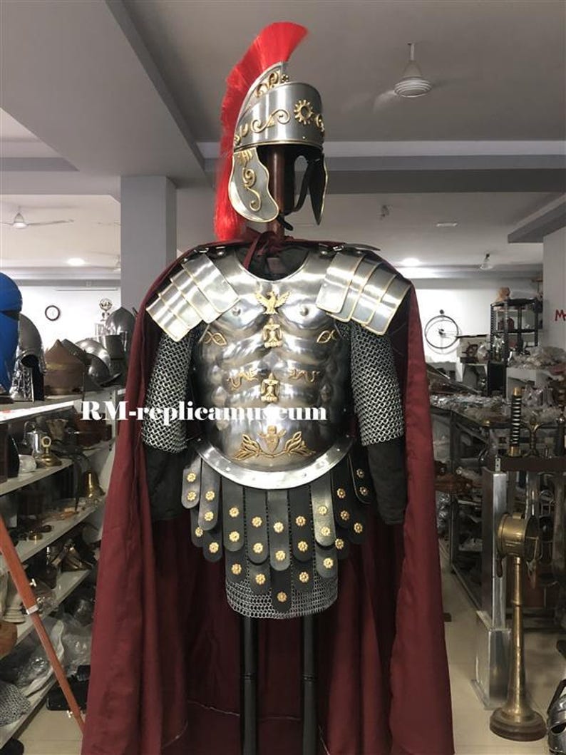Greek Roman Muscle Armor Cuirass with Full Greco-Roman LARP Set view 3