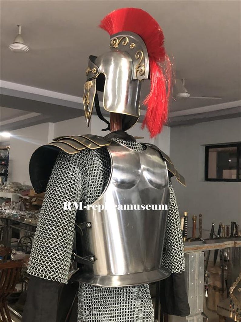 Greek Roman Muscle Armor Cuirass with Full Greco-Roman LARP Set view 5