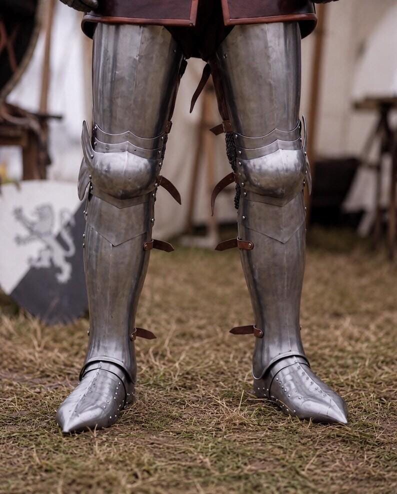 Buhurt Knight Armor with Hounskull Helmet and SCA Steel Suit view 4