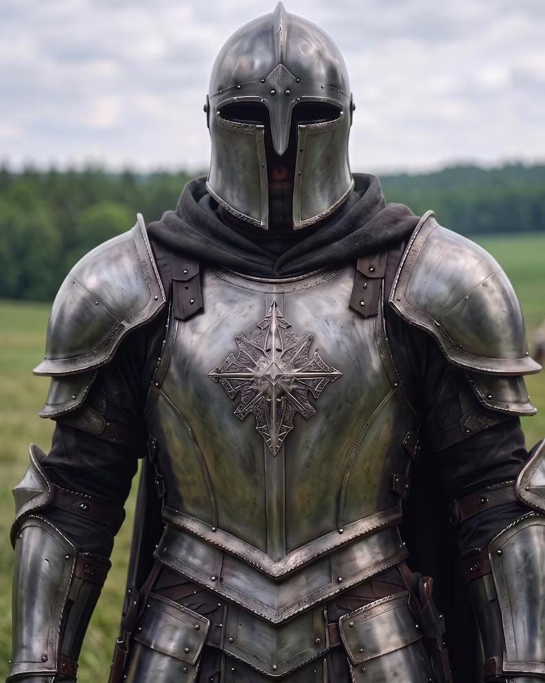 Medieval Knight Full Armor Suit with Wearable Steel for LARP view 3